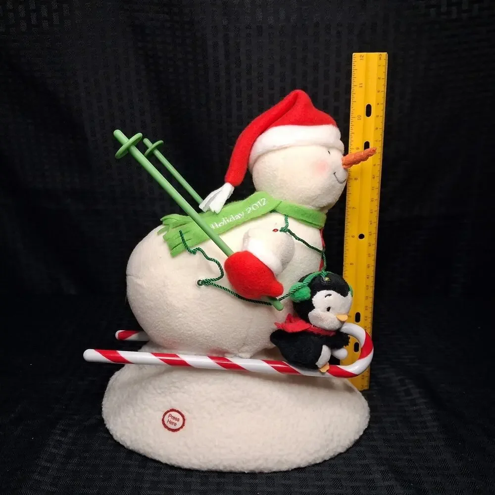Hallmark Jingle Pals Swooshin Duo Singing Musical Skiing Snowman 2012 See Video!